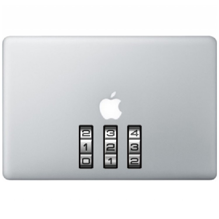 Schloss Nummer Macbook Aufkleber Fabrige MacBook Aufkleber